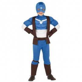 Costume da Supereroe Blu per Bambino