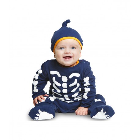 Costume da Scheletro in Cotone per Neonato