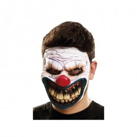 Mezza Maschera da Clown con Dentoni in Lattice