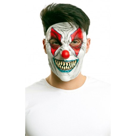 Maschera da Clown con Rossetto Blu di Lattice