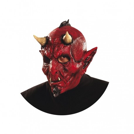 Maschera da Diavolo con Corna e Cresta