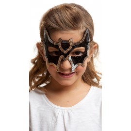 Maschera Pipistrello con Pailettes per Bambina