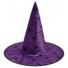 Cappello Strega Viola con Ragnatele Nere