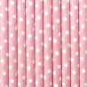 10 Cannucce con Pois di Carta 19,5 cm