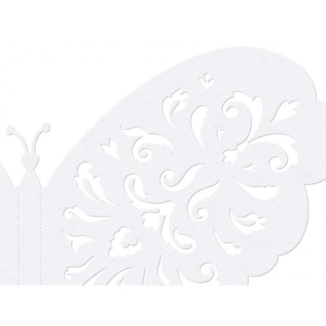 Sendmeamirror Specchio Decorativo A Farfalla Con 3 Piccole Farfalle - Acrilico Infrangibile 3mm - 12x8 Cm - 4