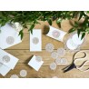 10 Rosette decorative di carta 5 cm