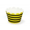 6 Pirottini Cupcacke con Pois e Strisce 7,5 x 5 cm