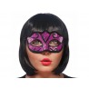 Maschera Fuxia e Nera per Feste 