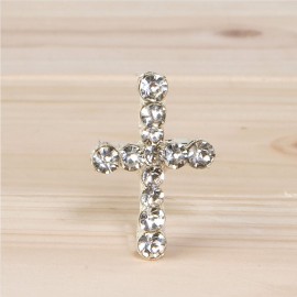 12 Spille a Forma di Croce con Strass 2 cm x 3 cm