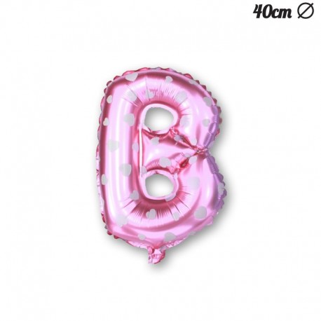 Palloncino Lettera B Foil Rosa con Couori 40 cm