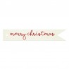 20 Cartoncini a Forma di Bandierina Merry Christmas 11x2