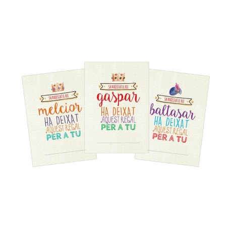 5 Carte Prestampate Verticali dei Re Magi 3,4x5 cm