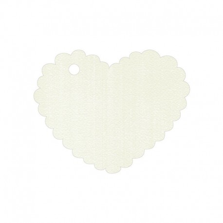 30 Targhette Bianche a Cuore 5x4 cm