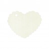 30 Targhette Bianche a Cuore 5x4 cm