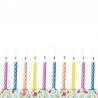 10 Candele a Righe per Compleanni Acquista