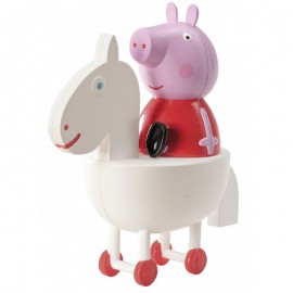 Statuina Peppa Pig a Cavallo