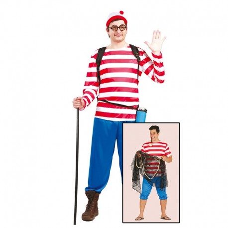 Costume da Marinaio Escursionista a Righe per Uomo