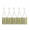 5 Lattine Dorate Lisce per Decorare 10 x 7 cm