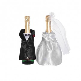 2 Copribottiglie Champagne forma Sposi