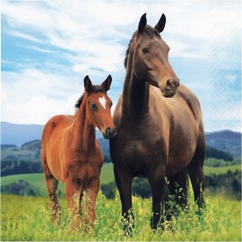 16 Tovaglioli Cavallo e Pony 33 cm