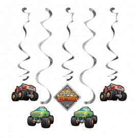 5 Decorazioni Pendenti Monster Truck