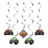 5 Decorazioni Pendenti Monster Truck