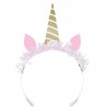 8 Diademi Unicorno Foil Dorato