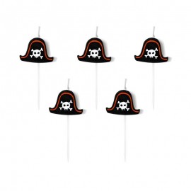 5 Candele Pirati Party 2 cm