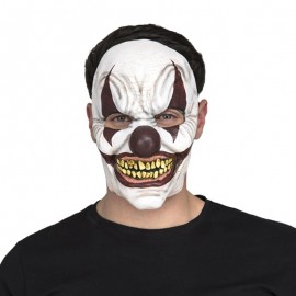 Maschera da Clown con Naso Bordeaux di Lattice