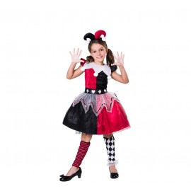 Costume da Arlecchino Rosso per Bambina