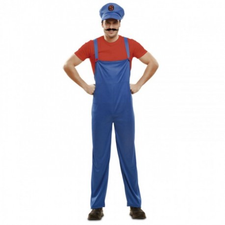 Costume da Red Super Plumber per Adulto