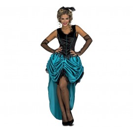 Costume da Signorina Saloon Azzurro per Adulto