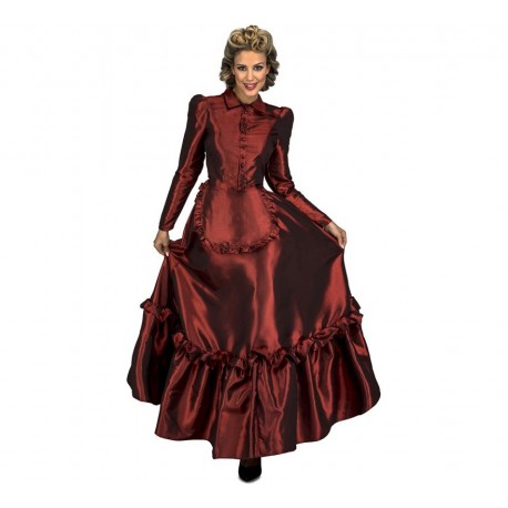 Costume da Dama del West Scarlatta per Adulto