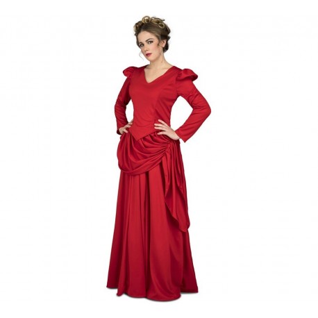 Costume da Dama del West Rosso per Adulto