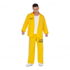 Costume Giallo da Detenuto per Adulto Shop