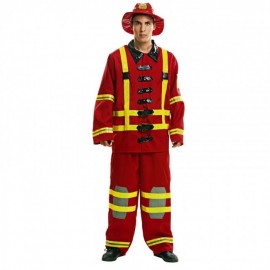 Costume da Pompiere Rosso per Adulto Economico