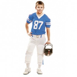 Costume da Giocatore di Rugby Azzurro per Bambini