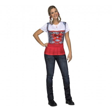 Costume Rosso da Oktoberfest per Signora Adulta