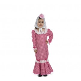 Costume da Madrilena Rosa a Pois per Bambini Economico