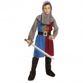 Compra Costume da Cavaliere Medievale Colorato con Cappuccio per Bambini
