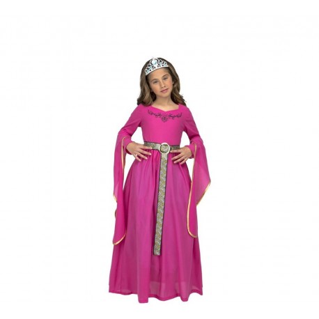 Costume da Principessa Medievale Rosa per Bambini