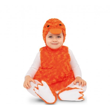 Costume da Anatroccolo Arancione di Peluche per Bambini