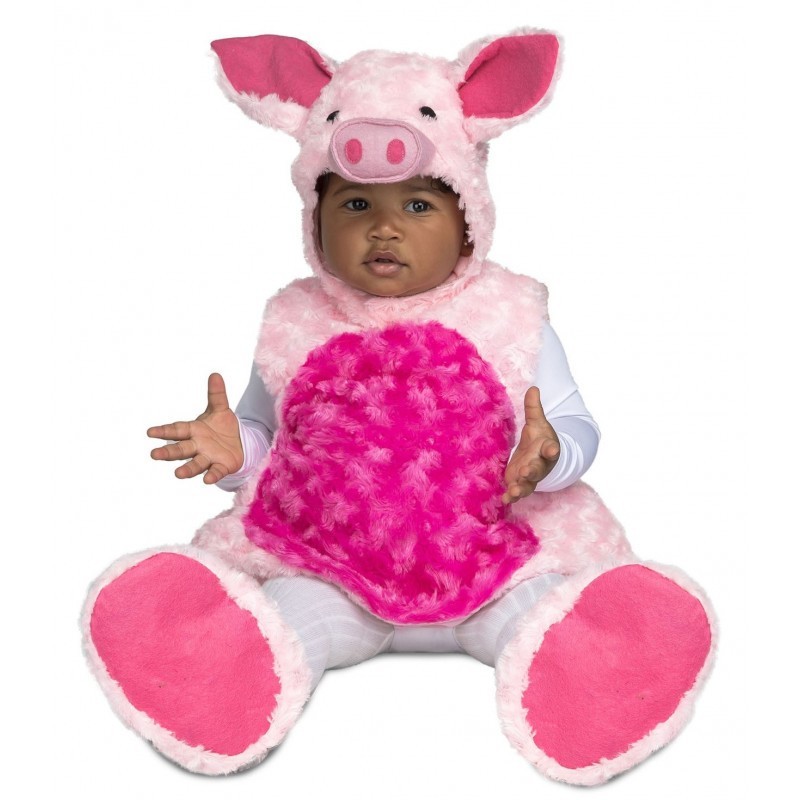 Maialino Costume Neonato/A 12/24 Mesi Peluche Bambino Carnevale  Travestimenti Suino Peppa Pig