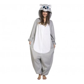 Costume da Orso Grigio Big Eyes per Adulti