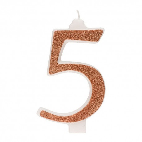 Candeline Glitter Numero 5 Oro 13Cm Online