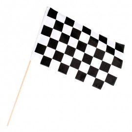 Bandiera Racing 45 x 30 cm con Palo di 60 cm