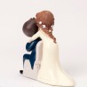 Statuetta Matrimonio con Sposo Seduto 14cm