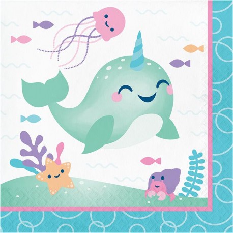 16 Tovaglioli Unicorno Balena 33 cm Shop