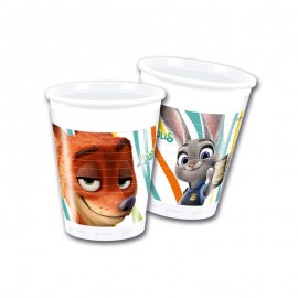 8 Bicchieri Zootropolis 200 ml 8 Bicchieri Zootropolis 200 ml