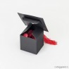 25 Scatole di Carta Cappello Laurea con Fiocco 9 x 6 x 9 cm